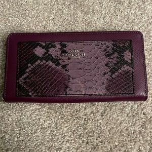 Purple coach wallet